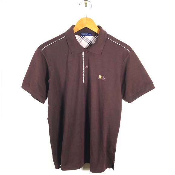 burberry polo mens brown